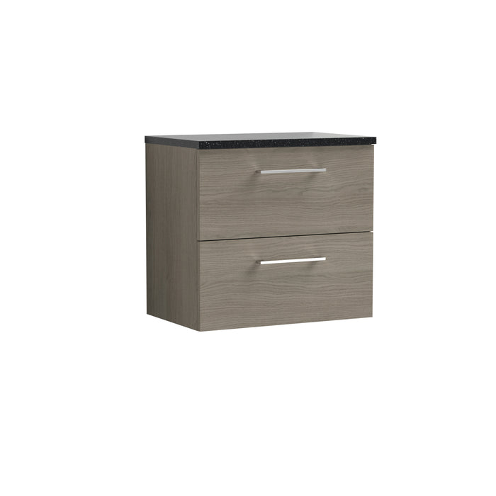 600mm Wall Hung 2 Drawer Vanity & Laminate Top