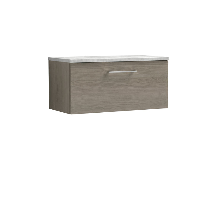 800mm Wall Hung Single Drawer Vanity & Laminate Top