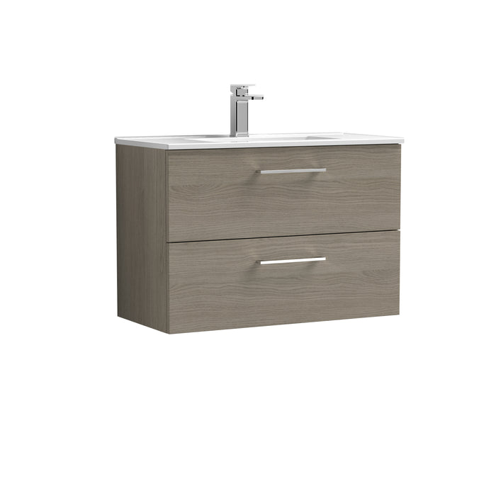 800mm Wall Hung 2 Drawer Vanity & Basin 2