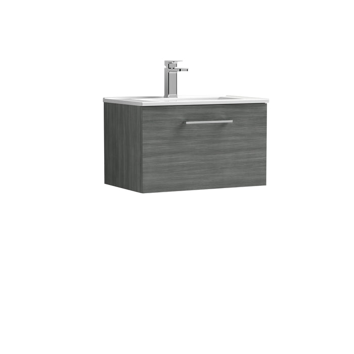 600mm Wall Hung 1 Drawer Vanity & Basin 2