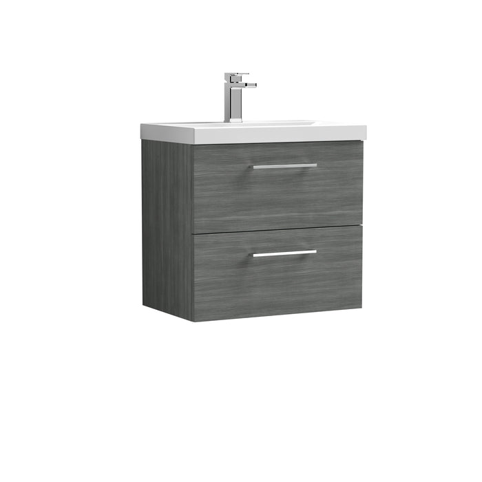 600mm Wall Hung 2 Drawer Vanity & Basin 1