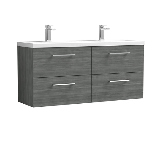 1200mm Wall Hung 4 Drawer Vanity & Double Basin