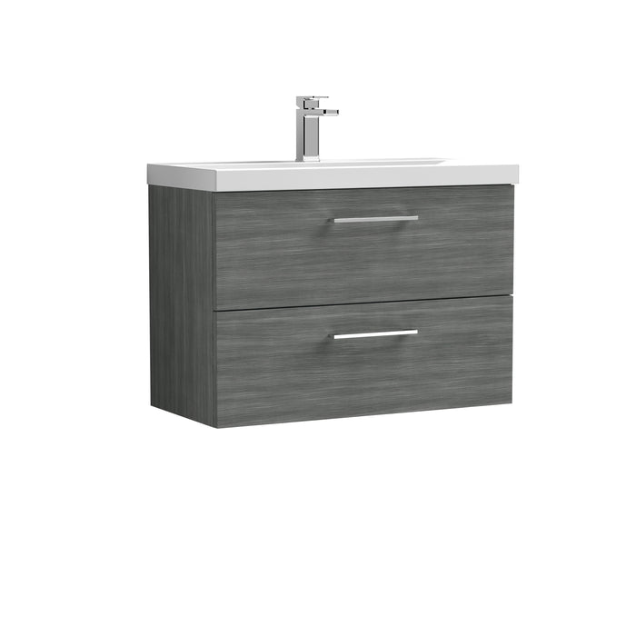 800mm Wall Hung 2 Drawer Vanity & Basin 1