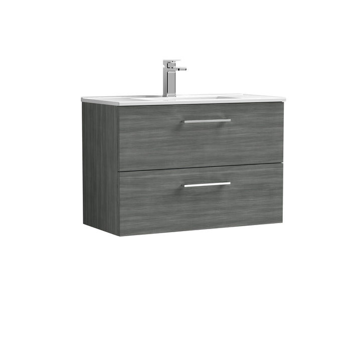 800mm Wall Hung 2 Drawer Vanity & Basin 2