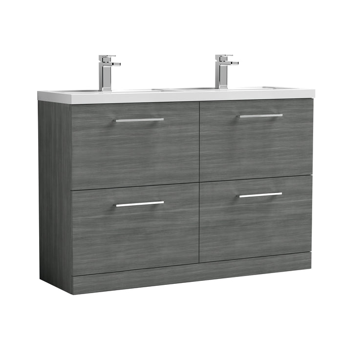 1200mm Floor Standing 4 Drawer Vanity & Double Basin 1