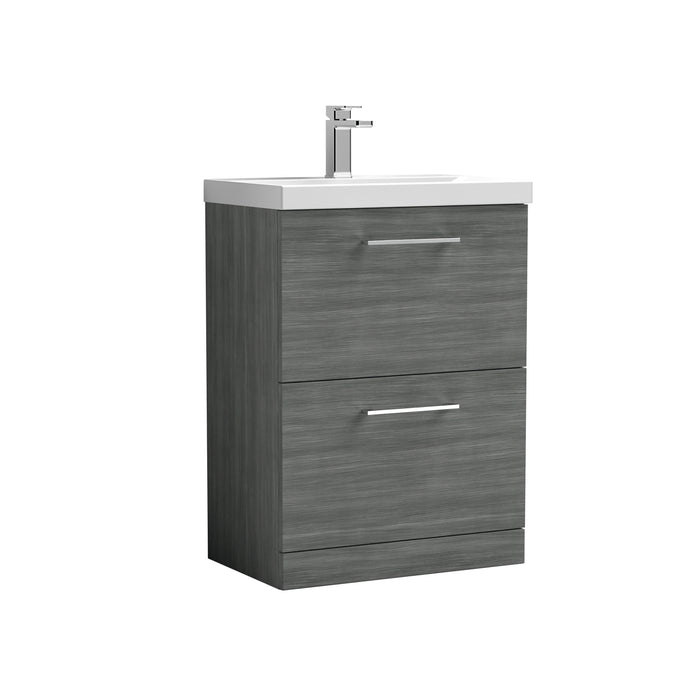 600mm Floor Standing 2 Drawer Vanity & Basin 3