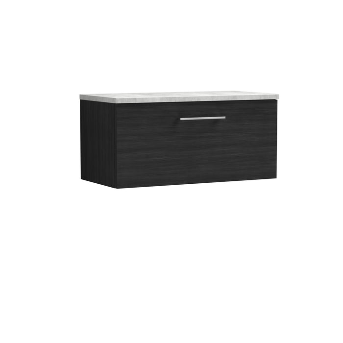 800mm Wall Hung Single Drawer Vanity & Laminate Top