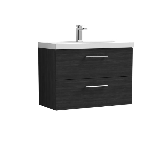 800mm Wall Hung 2 Drawer Vanity & Basin 3