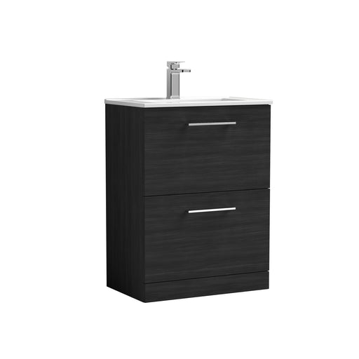 600mm Floor Standing 2 Drawer Vanity & Basin 2