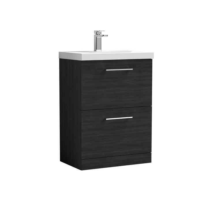 600mm Floor Standing 2 Drawer Vanity & Basin 3