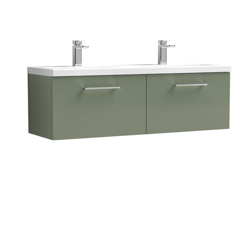 1200mm Wall Hung 2 Drawer Vanity & Double Basin