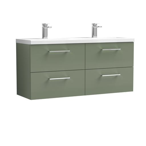 1200mm Wall Hung 4 Drawer Vanity & Double Basin