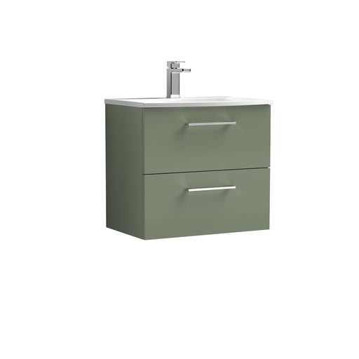 600mm Wall Hung 2 Drawer Vanity & Basin 4