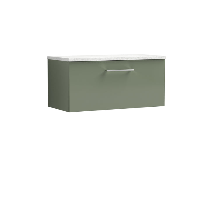 800mm Wall Hung 1 Drawer Vanity & Laminate Top