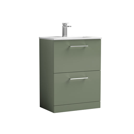 600mm Floor Standing 2 Drawer Vanity & Basin 2