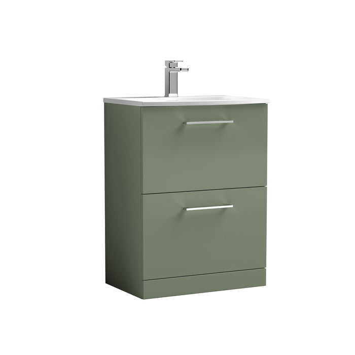 600mm Floor Standing 2 Drawer Vanity & Basin 4