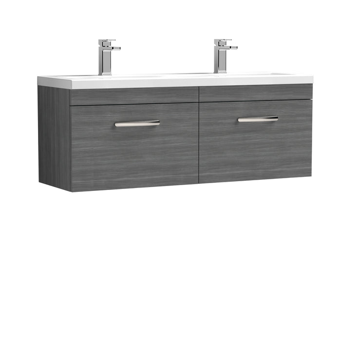 1200mm Wall Hung Cabinet With Double Ceramic Basin