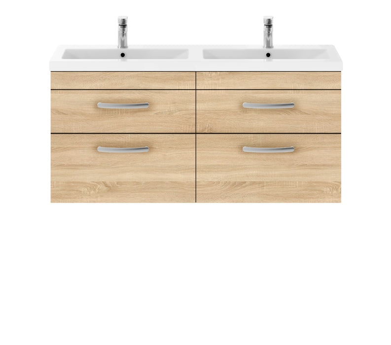 1200mm Wall Hung Cabinet With Double Ceramic Basin