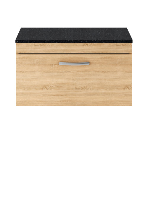 800mm Wall Hung Vanity With Sparkling Black Worktop