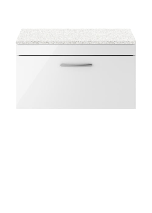 800mm Wall Hung Vanity With Sparkling White Worktop