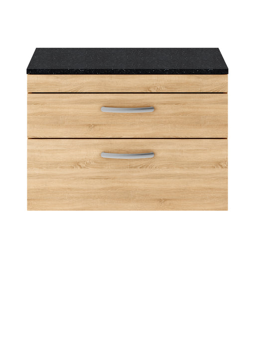 800mm Wall Hung Vanity With Sparkling Black Worktop