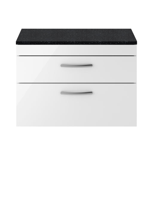 800mm Wall Hung Vanity With Sparkling Black Worktop