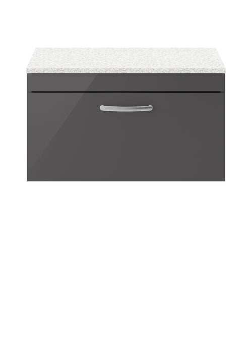 800mm Wall Hung Cabinet With Sparkling White Worktop