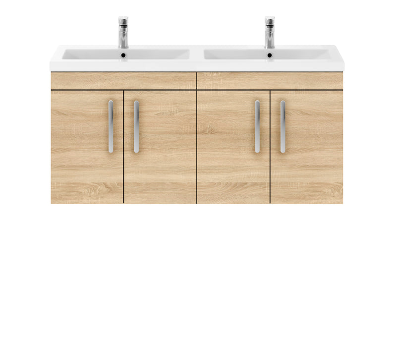 1200mm Wall Hung Cabinet With Double Ceramic Basin