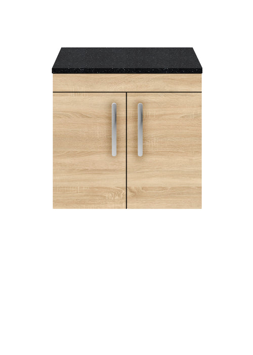 600mm Wall Hung Cabinet With Sparkling Black Worktop