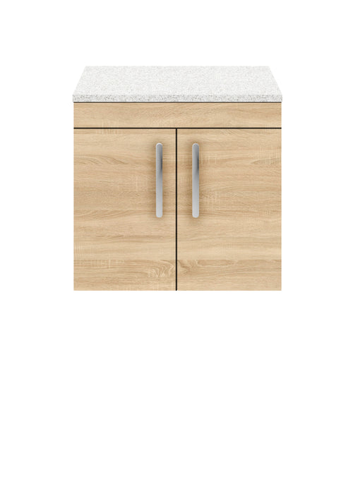 600mm Wall Hung Cabinet With Sparkling White Worktop