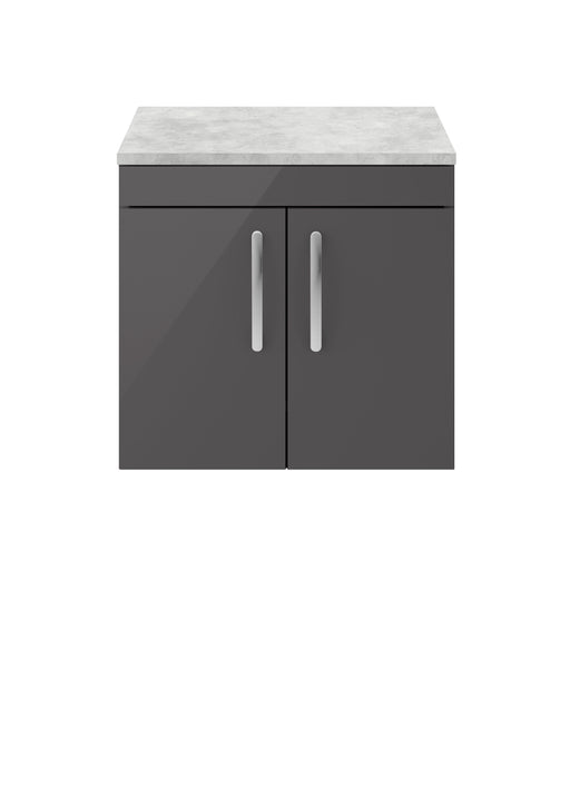 600mm Wall Hung Cabinet With Grey Worktop