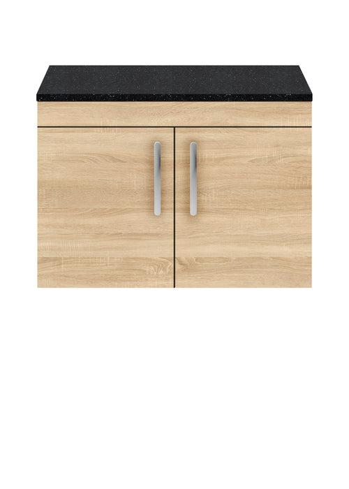 800mm Wall Hung Cabinet With Sparkling Black Worktop