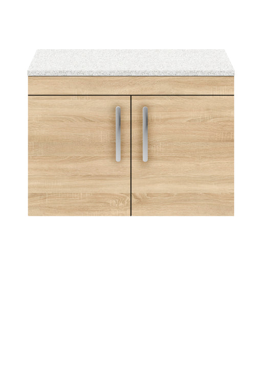 800mm Wall Hung Cabinet With Sparkling White Worktop