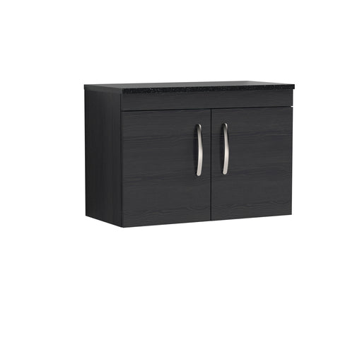 800mm Wall Hung Cabinet With Sparkling Black Worktop