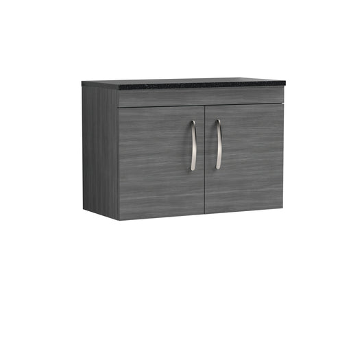 800mm Wall Hung Cabinet With Sparkling Black Worktop