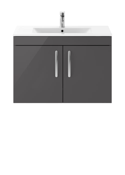 800mm Wall Hung Cabinet With Basin 2