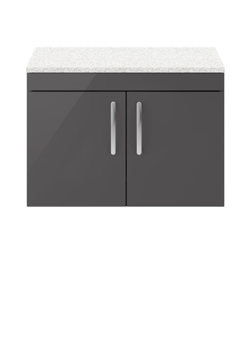 800mm Wall Hung Cabinet With Sparkling White Worktop