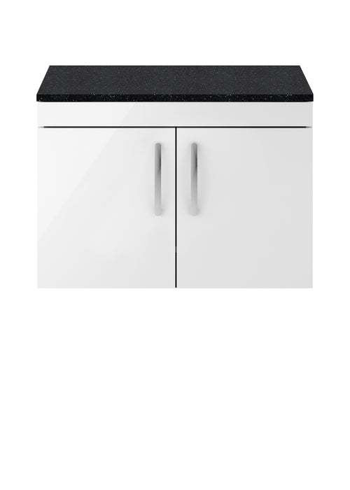 800mm Wall Hung Cabinet With Sparkling Black Worktop