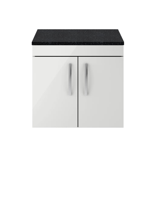 600mm Wall Hung Cabinet With Sparkling Black Worktop