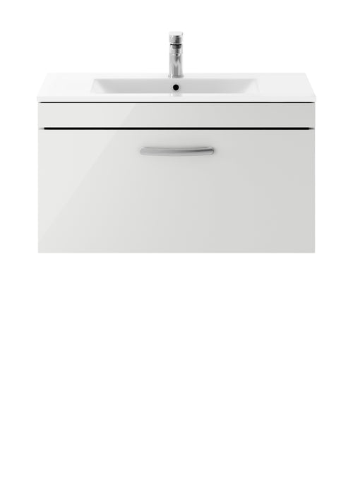 800mm Wall Hung Cabinet With Basin 2