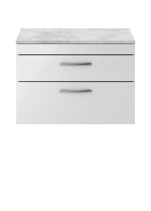 800mm Wall Hung Cabinet With Grey Worktop