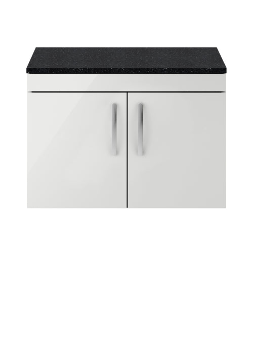 800mm Wall Hung Cabinet With Sparkling Black Worktop