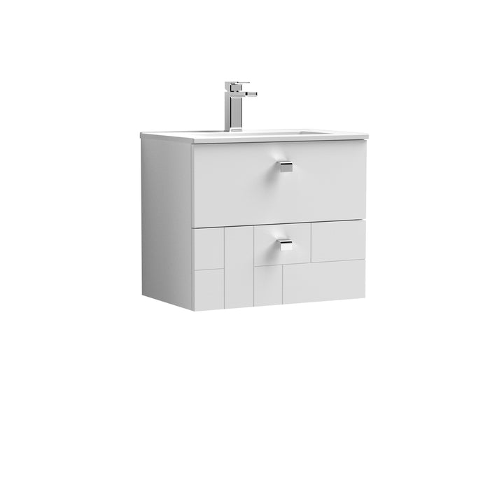 600mm Wall Hung 2-Drawer Vanity Unit & Basin 2