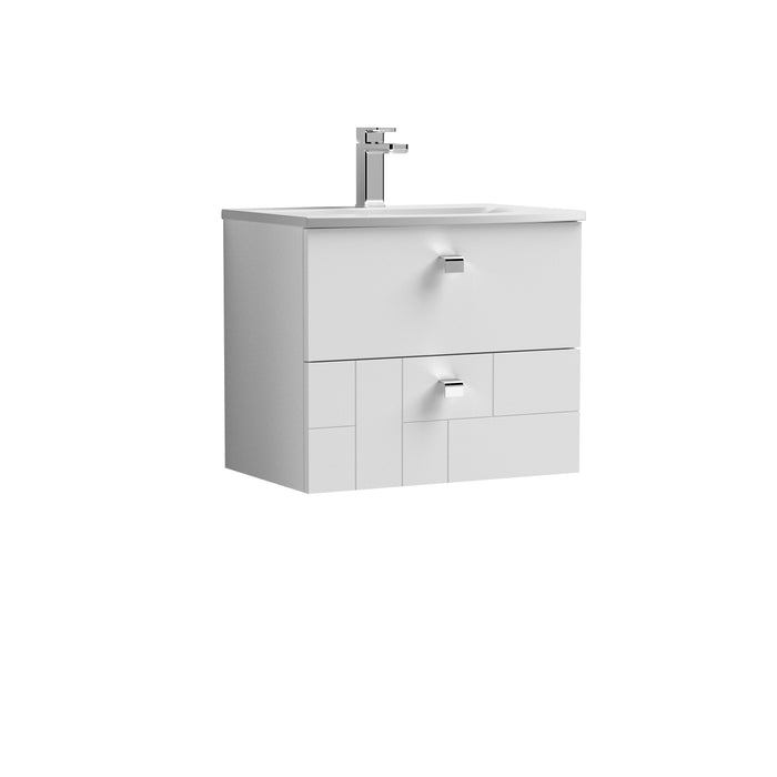 600mm Wall Hung 2-Drawer Vanity Unit & Basin 4