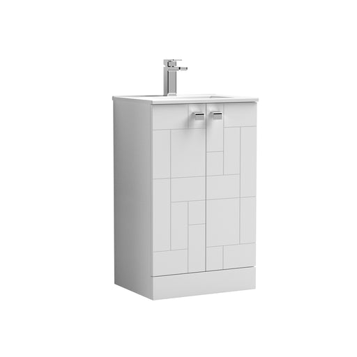 500mm Floor Standing 2-Door Vanity Unit & Basin 2