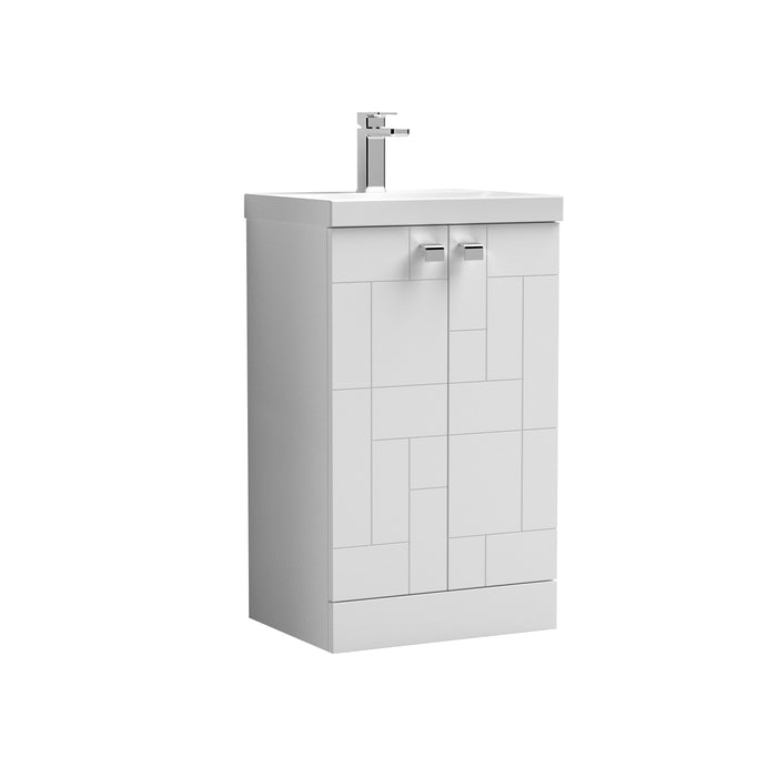 500mm Floor Standing 2-Door Vanity Unit & Basin 3