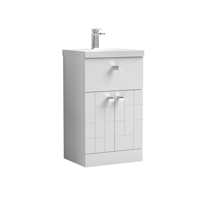 500mm Floor Standing 2-Door/Drawer Vanity Unit & Basin 3