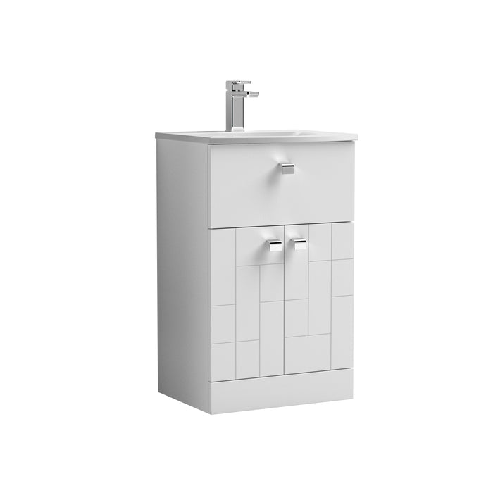 500mm Floor Standing 2-Door/Drawer Vanity Unit & Basin 4