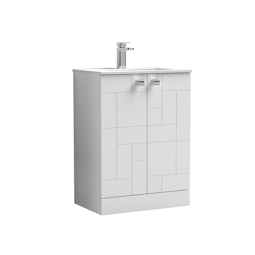 600mm Floor Standing 2-Door Vanity Unit & Basin 2