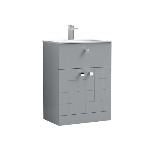 600mm Floor Standing 2-Door/Drawer Vanity Unit & Basin 2